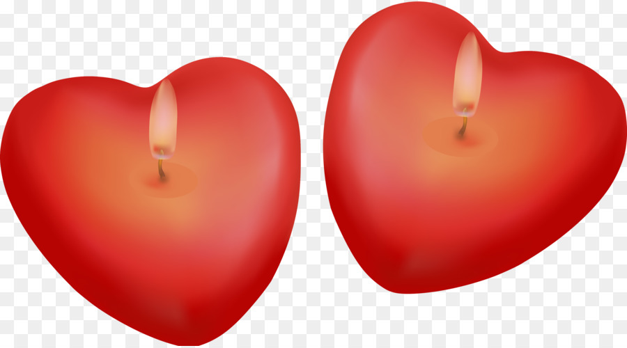 Bougies Coeur，Flamme PNG