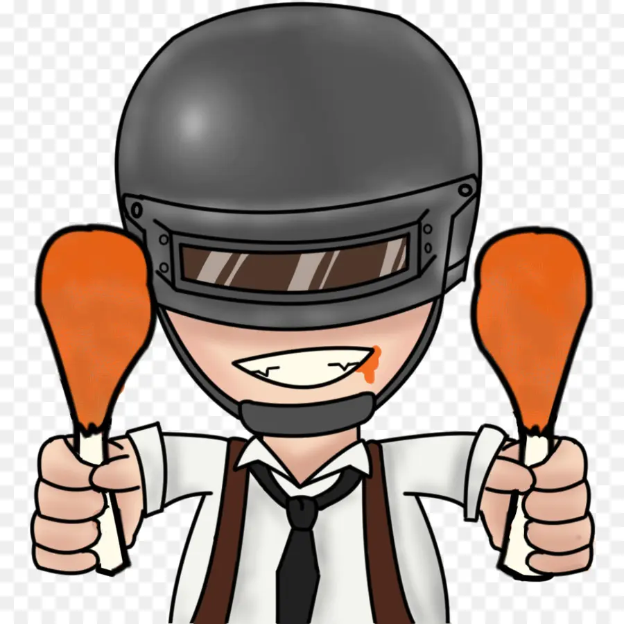 Personnage Casqué Avec Des Cuisses De Poulet，Casque PNG