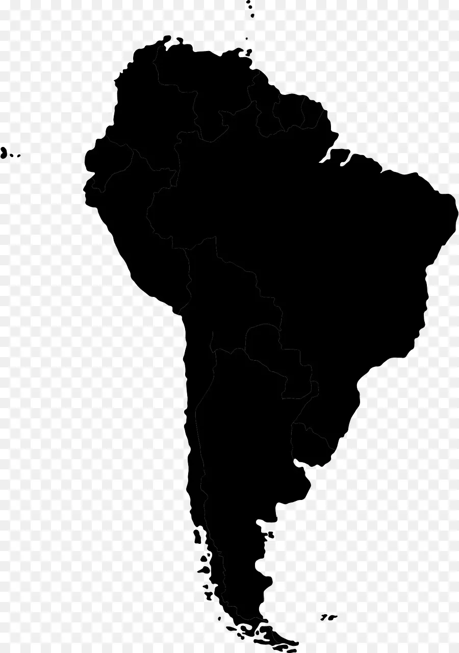 L Amérique Du Sud，Carte De Vecteur PNG