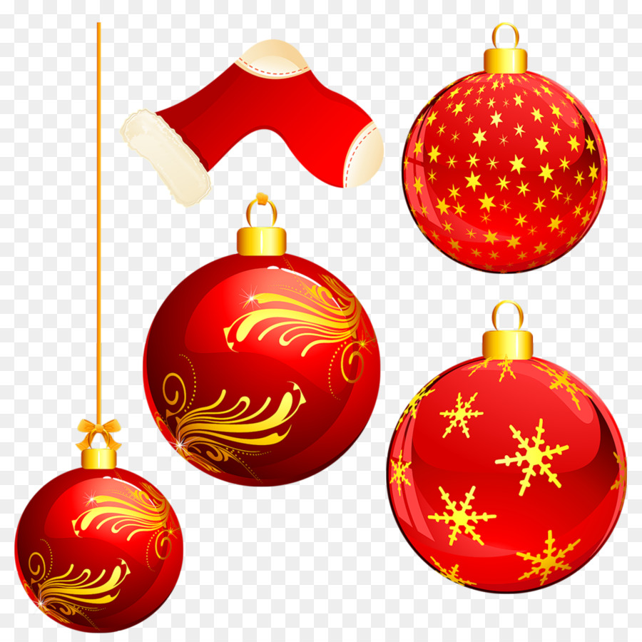 Décorations De Noël，Rouge PNG