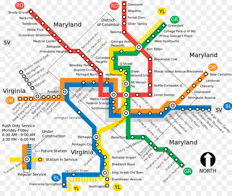 Plan Du Métro，Washington Dc PNG