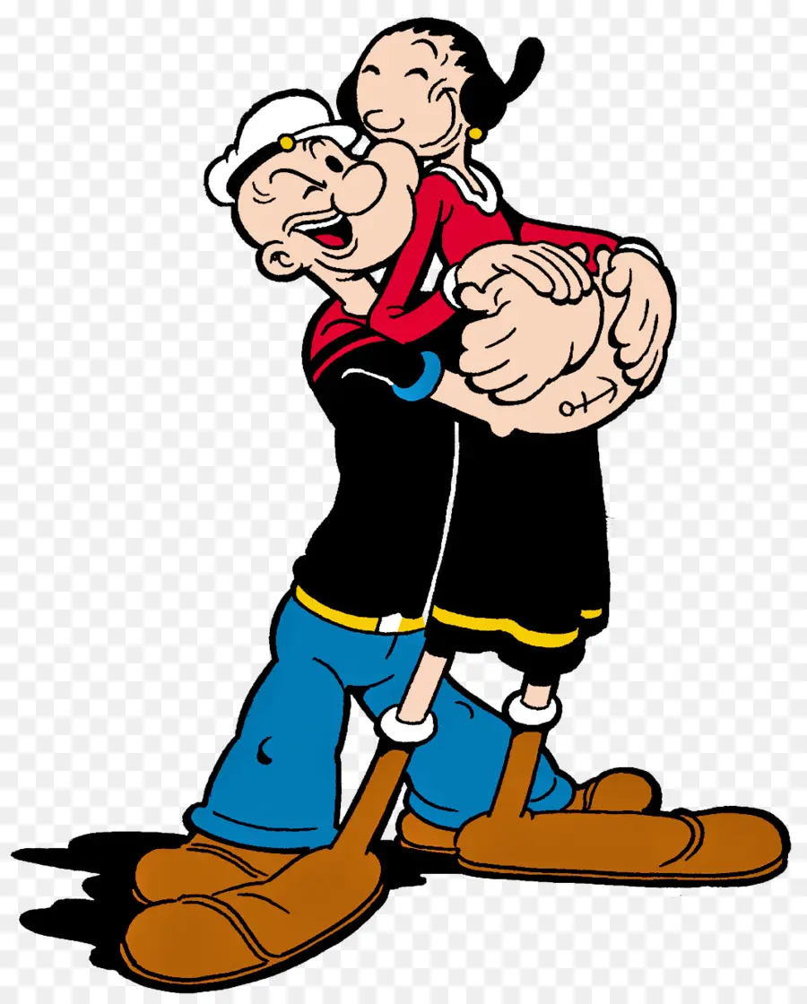 Popeye Et Olive Oyl，Câlin PNG