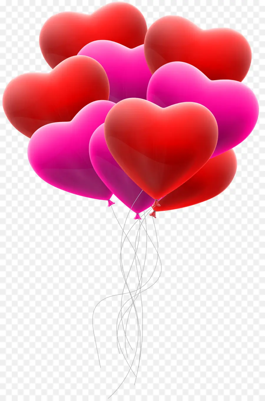 Ballons Coeur，Cœur PNG