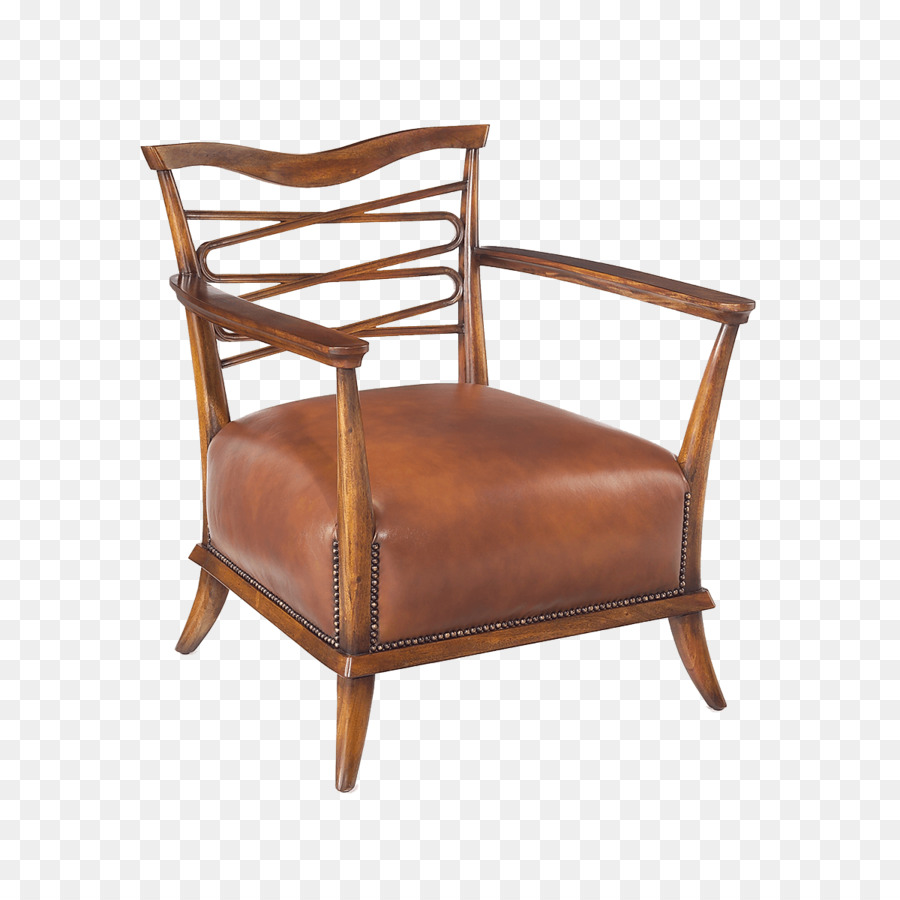 Fauteuil Beige，Bras En Bois PNG