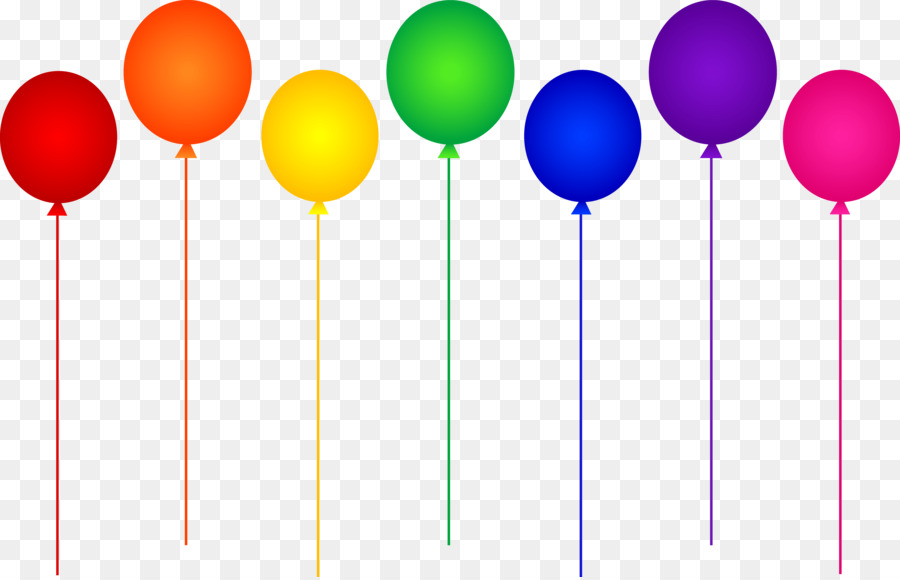 Ballons Colorés，Faire La Fête PNG