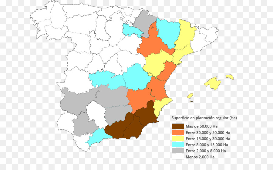 Carte De L'espagne，Régions PNG