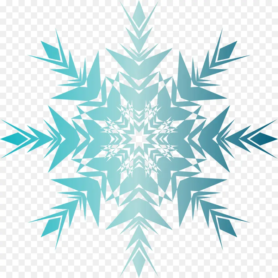 Flocon De Neige Bleu，Hiver PNG