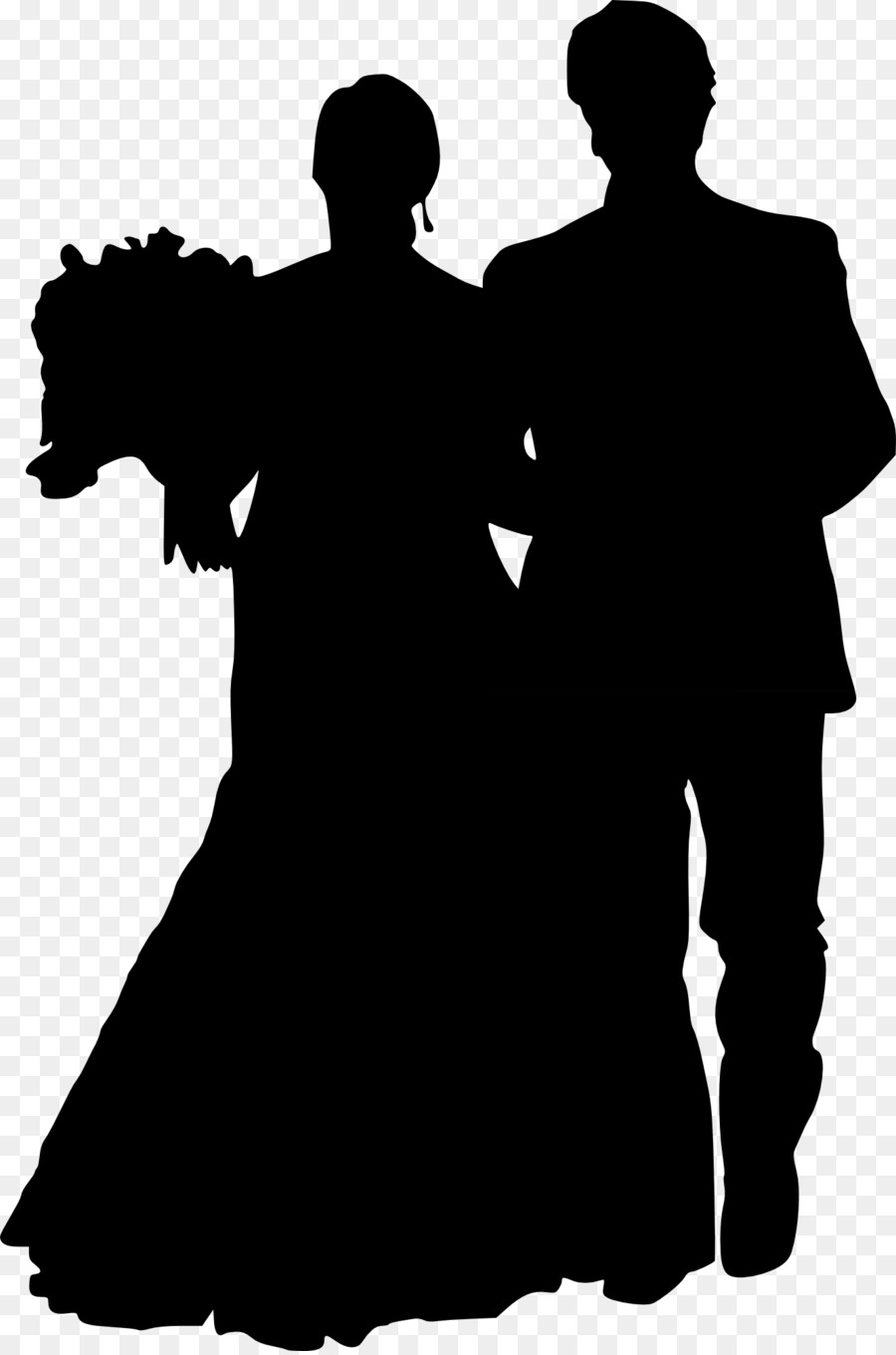 Silhouette Couple，Danse PNG