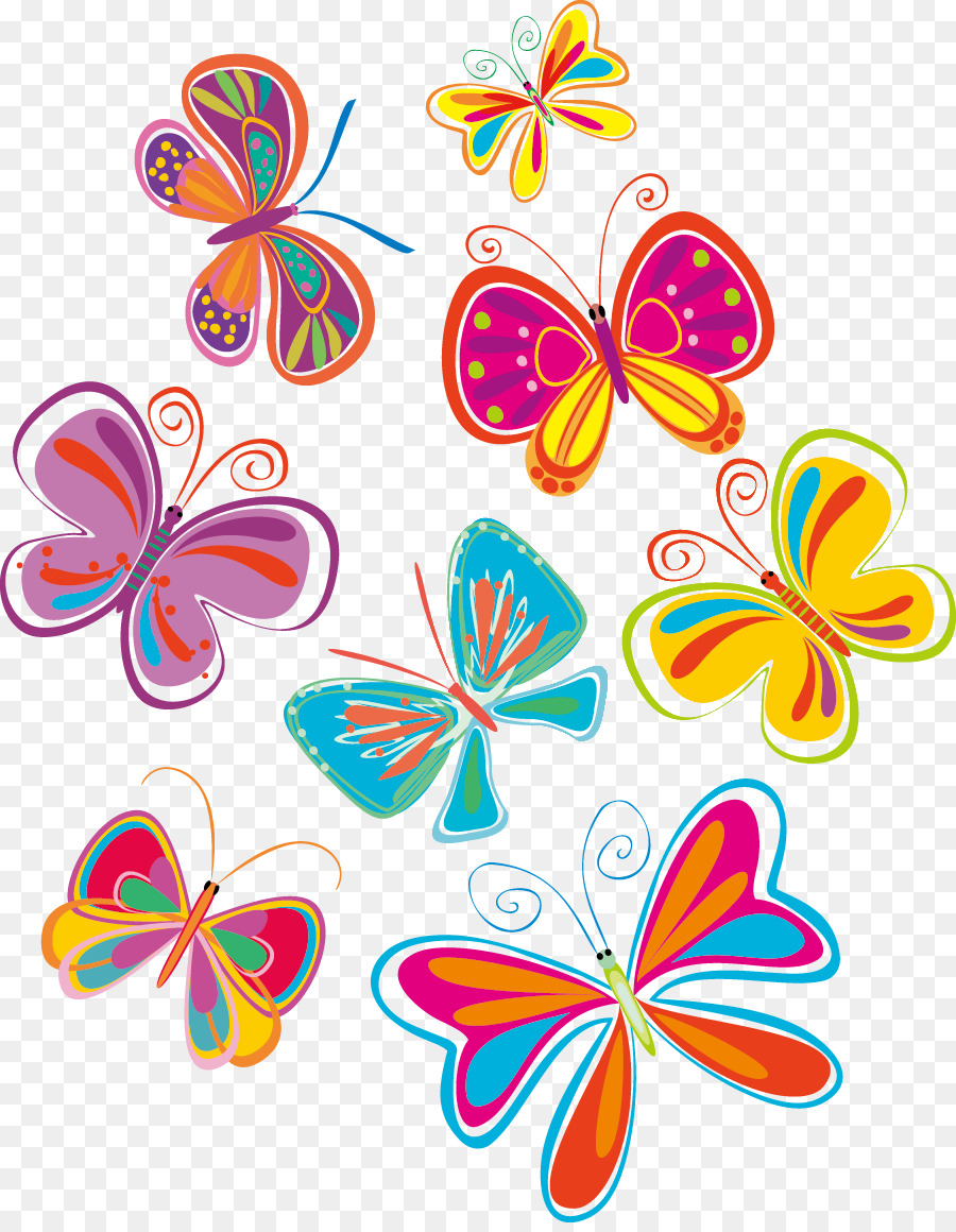 Papillon，Coloré PNG