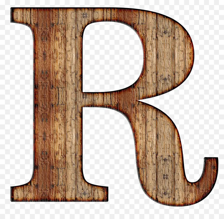 Lettre R En Bois，Alphabet PNG