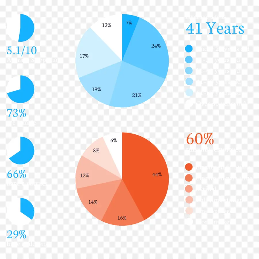 Graphiques Circulaires，Statistiques PNG