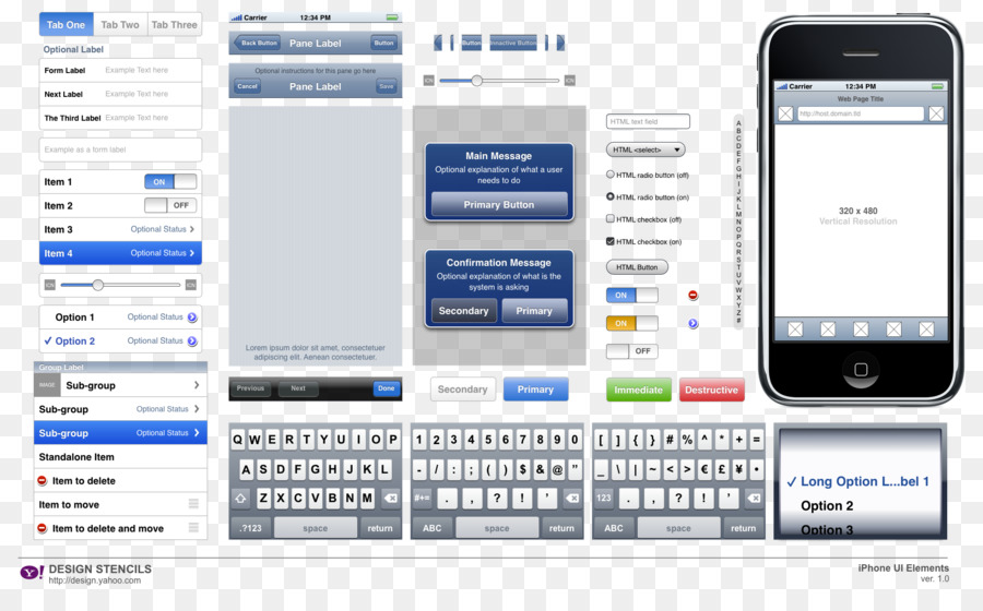 Iphone 5，Site Web Wireframe PNG
