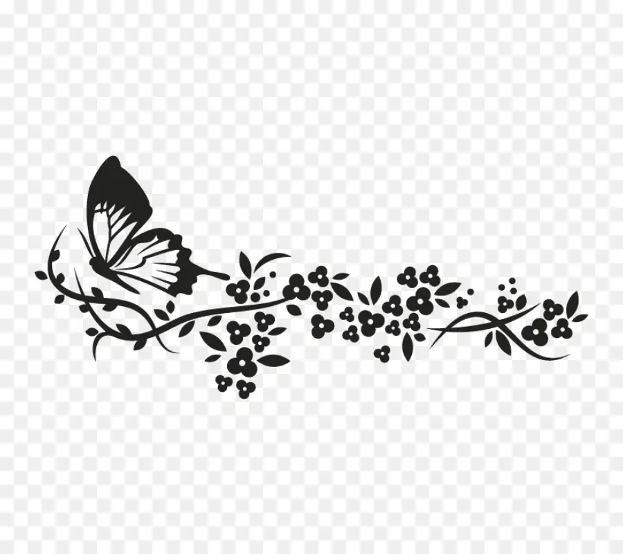 Silhouette De Papillon，Insecte PNG