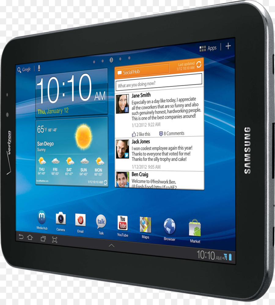 Samsung Galaxy Tab 77，Téléphone Intelligent PNG