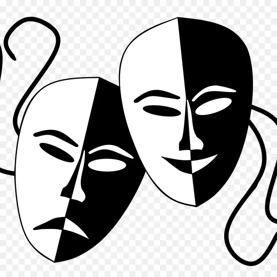 Masques De Comédie Et De Tragédie，Théâtre PNG