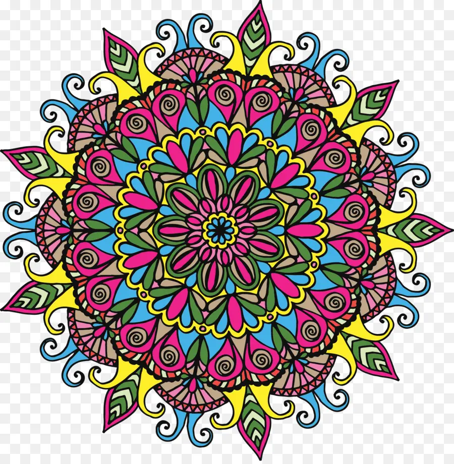 Mandalas，Coloré PNG