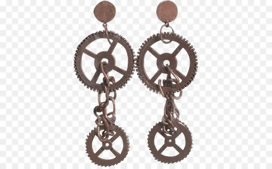 Boucles D'oreilles Engrenages，Steampunk PNG