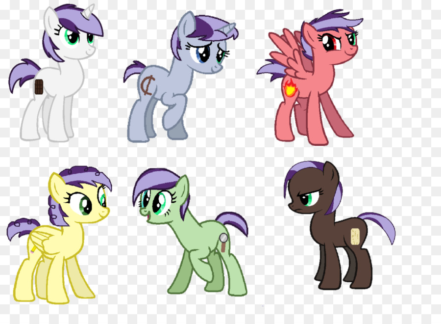 Poneys Colorés，Dessin Animé PNG