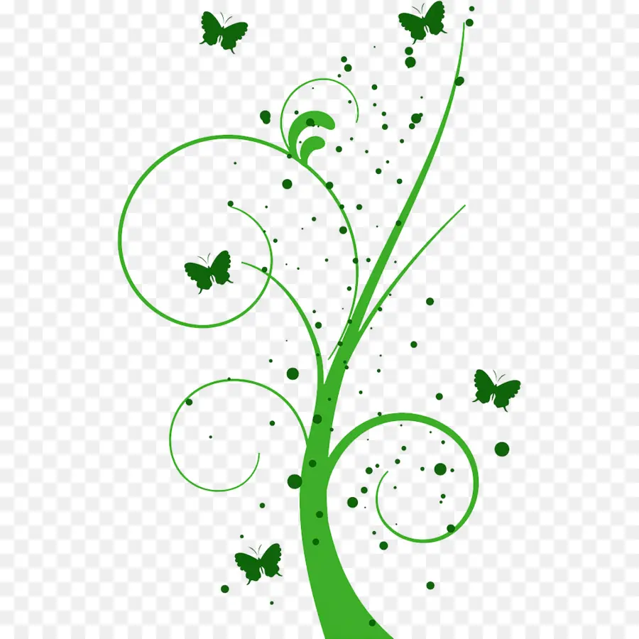 Conception Florale，Papillons PNG