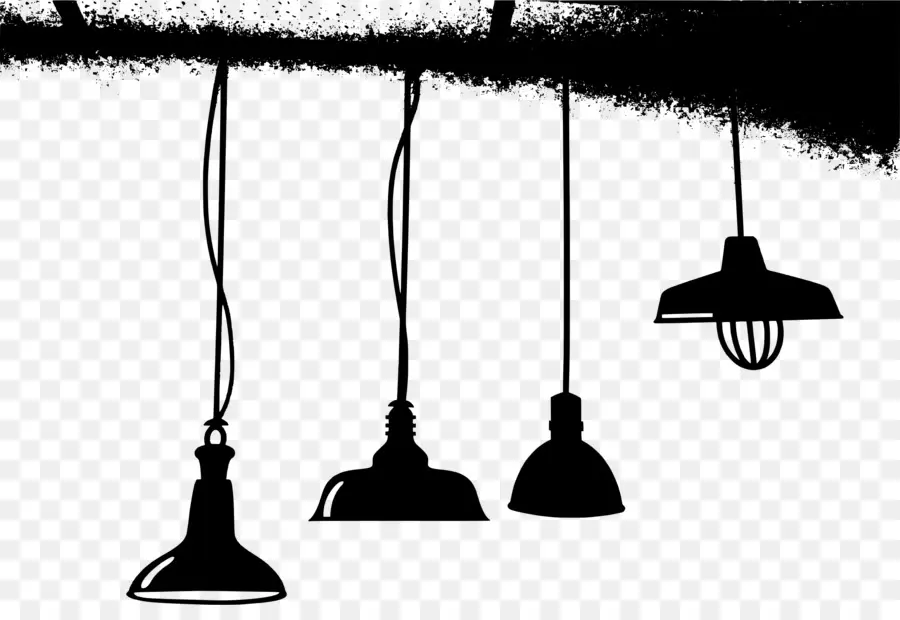 Lampes Suspendues，Silhouette PNG