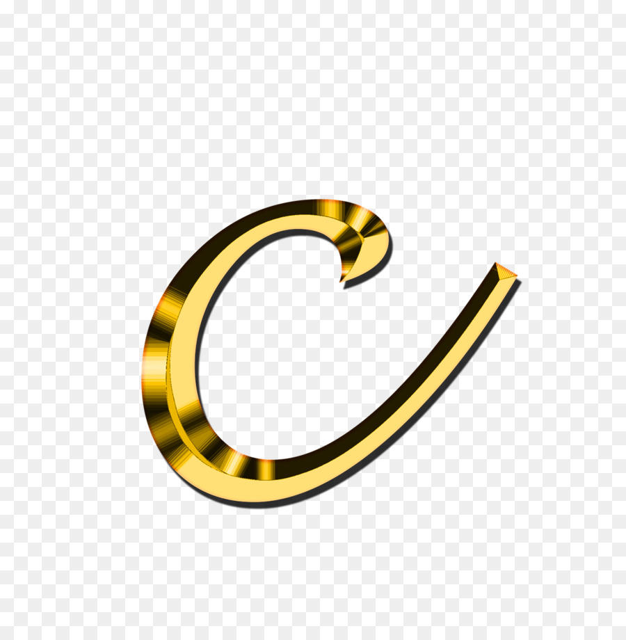 Lettre D'or C，Or PNG