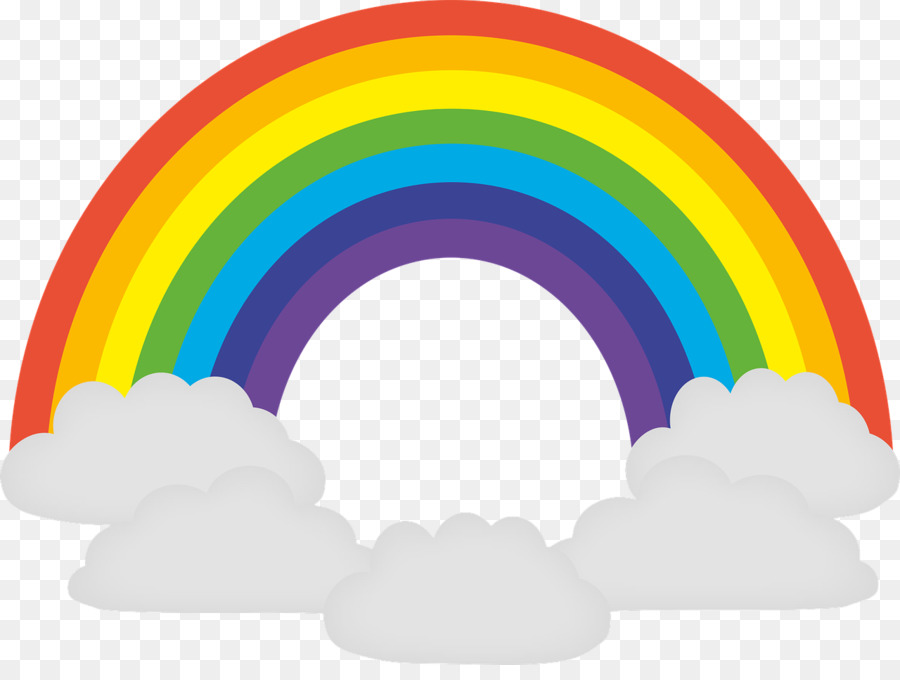 Arc En Ciel Et Nuages，Arc En Ciel PNG