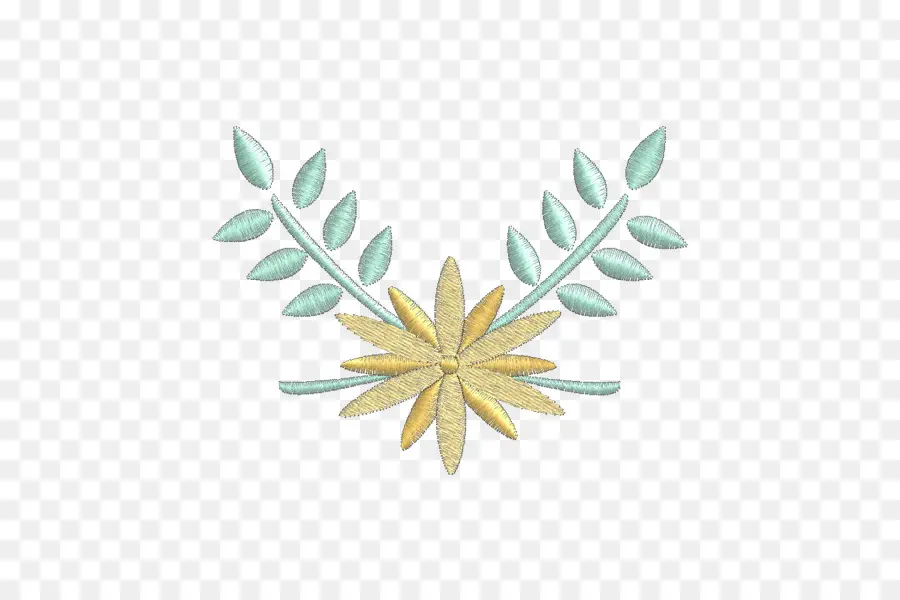 Feuille，Broderie PNG