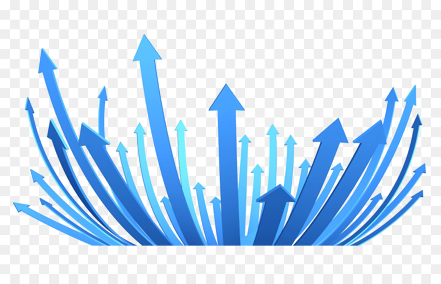 Plusieurs Flèches Bleues Vers Le Haut，Croissance PNG