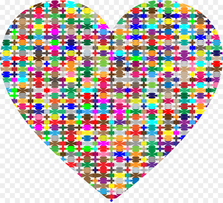 Coeur Coloré，Modèle PNG