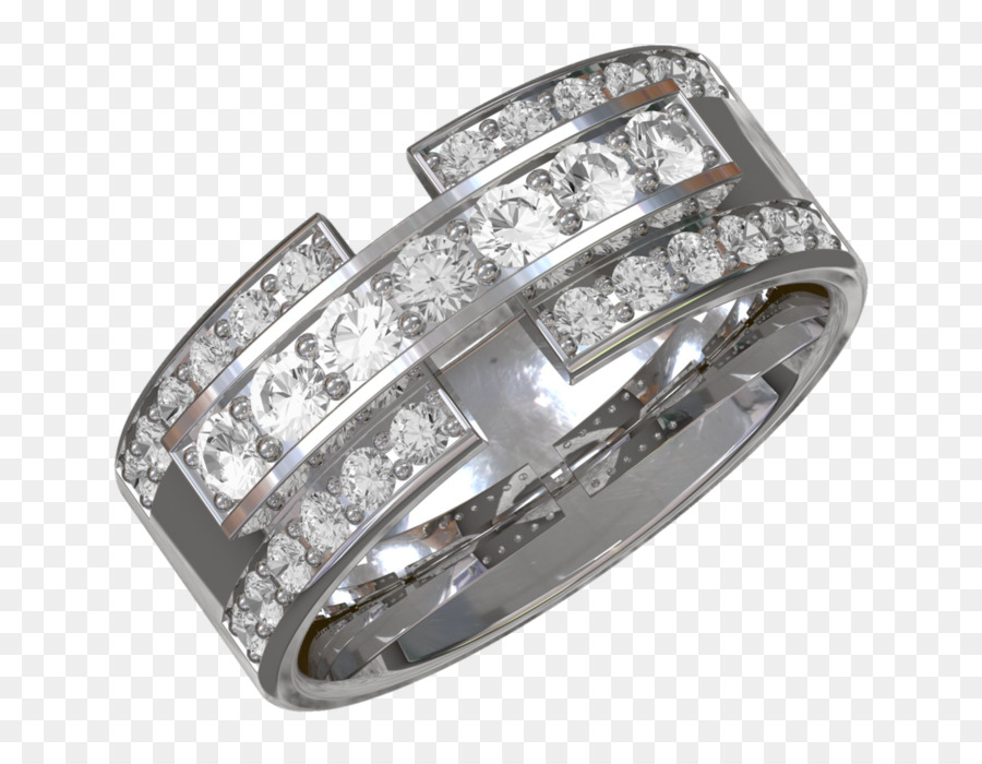 Bague En Argent，Diamant PNG