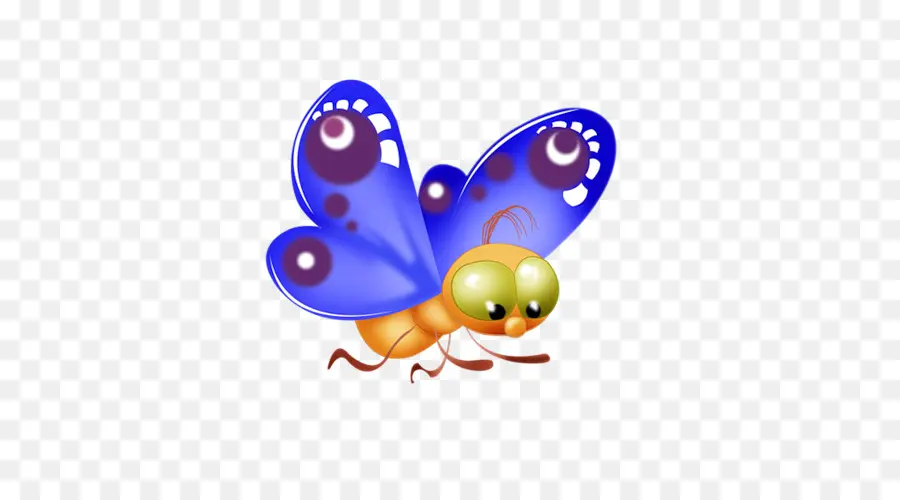 Papillon De Dessin Animé，Insecte PNG