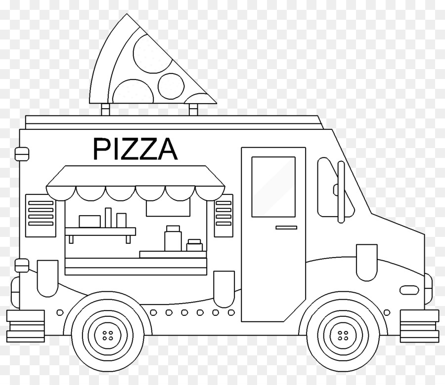 Camion à Pizza，Pizza PNG