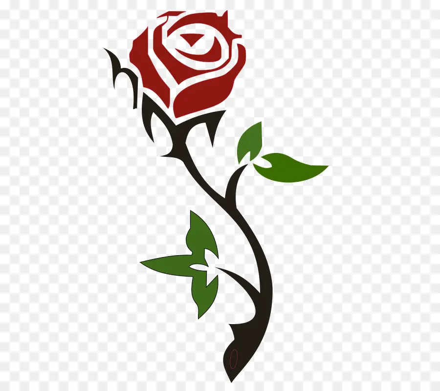 Rose Rouge，Tige PNG