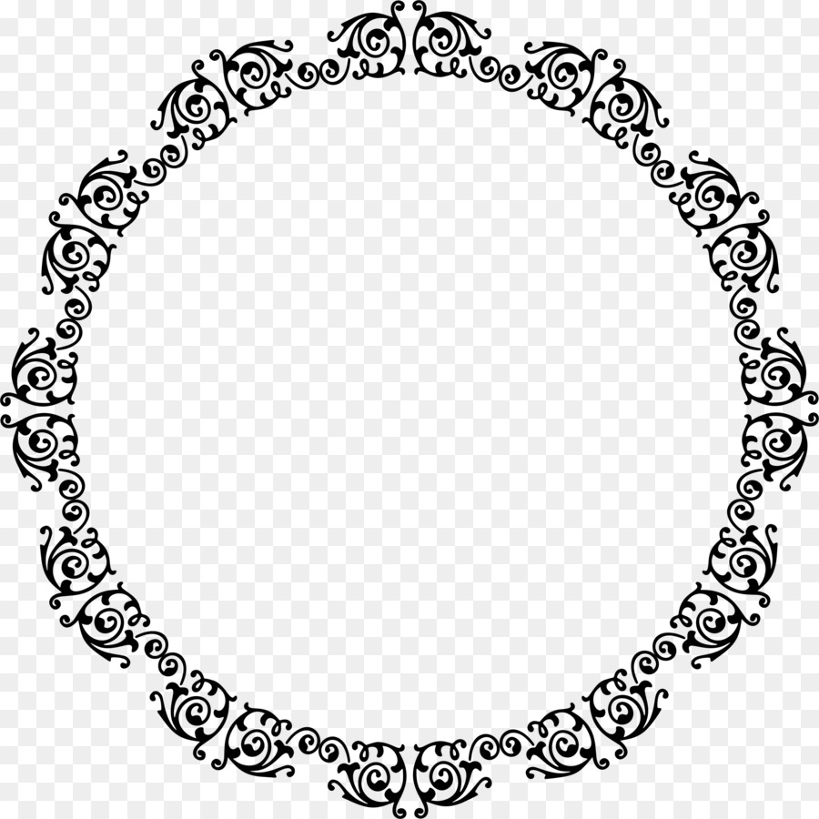 Cadre Décoratif，Rond PNG