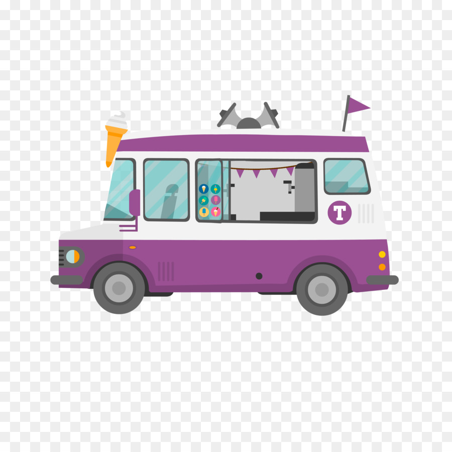 Camion De Crème Glacée，Glace PNG