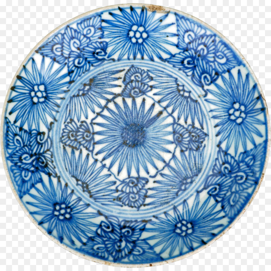 Assiette Florale Bleue，Plaque PNG