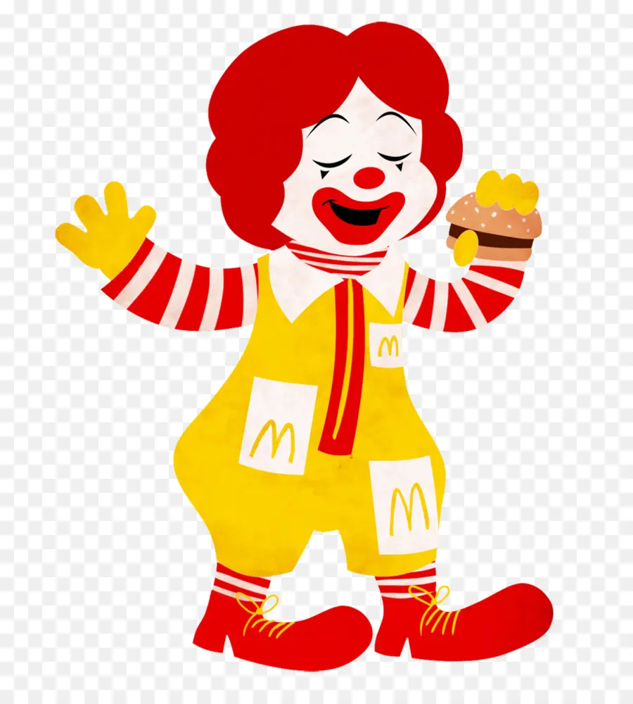 Clown Avec Hamburger，Clown PNG