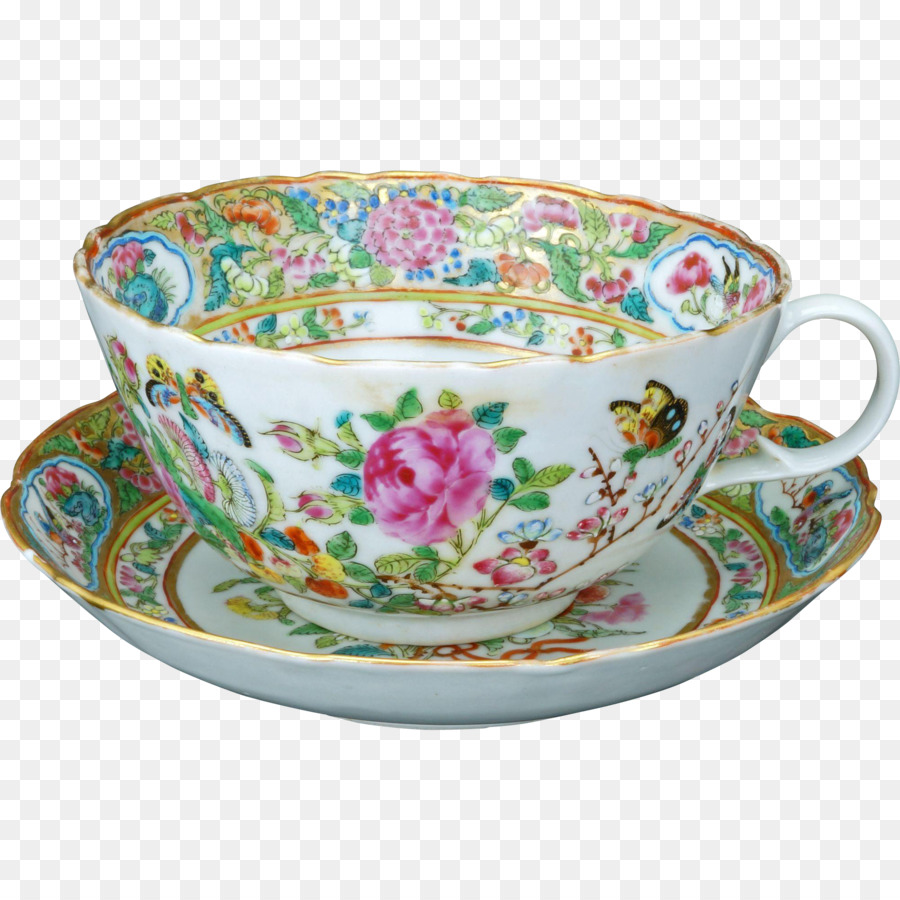 Tasse à Thé Florale，Tasse PNG