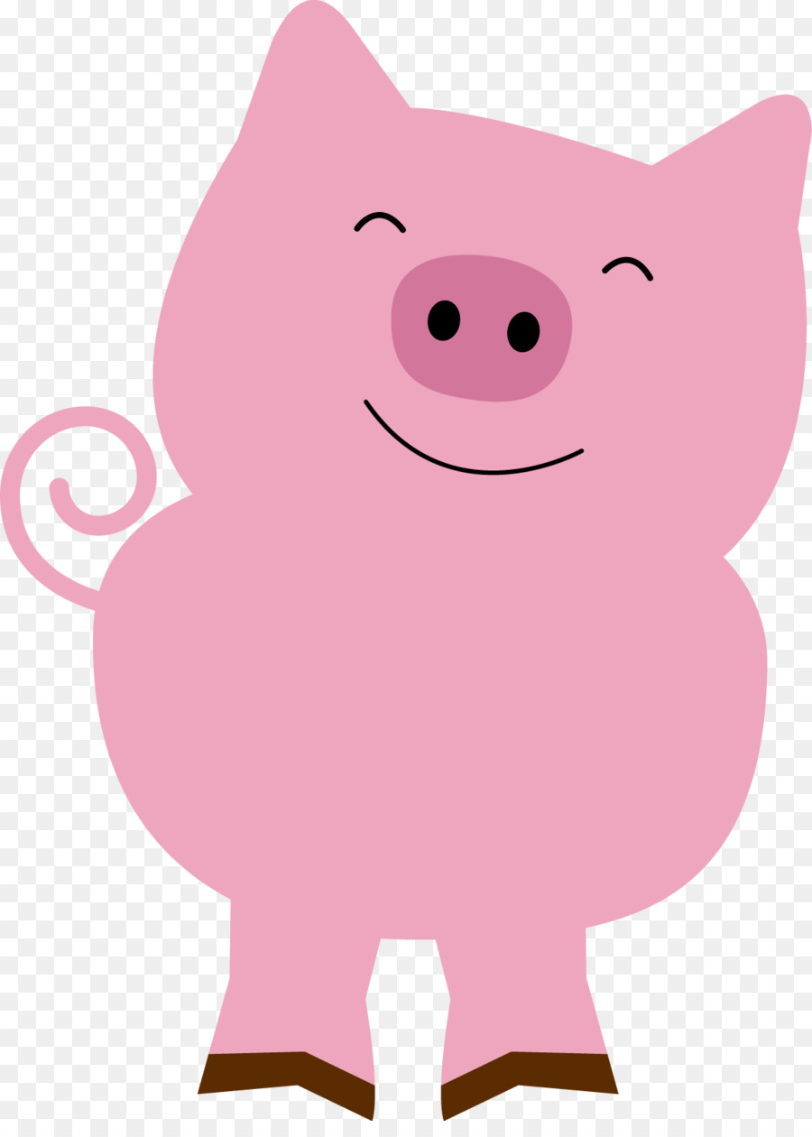 Cochon Rose，Dessin Animé PNG