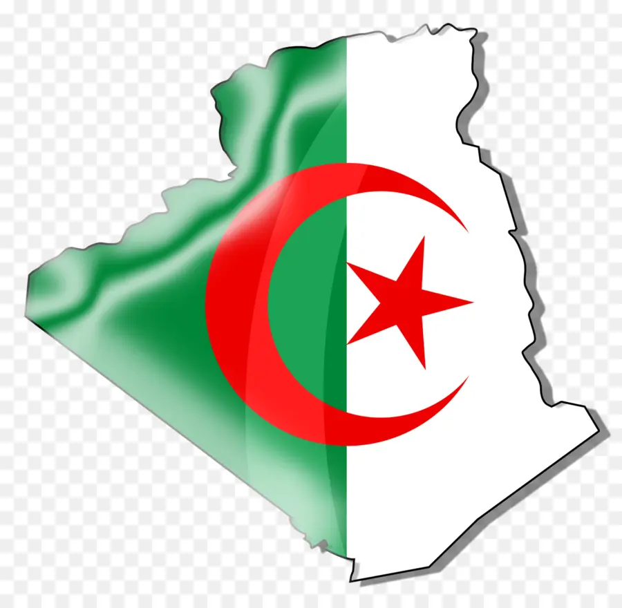 Carte De L'algérie，Drapeau PNG