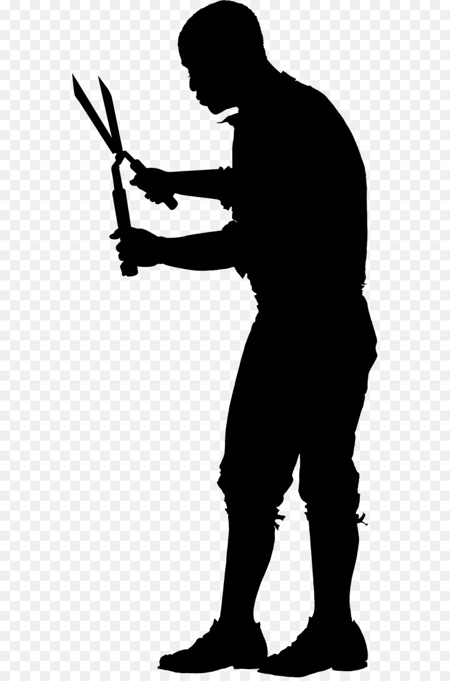 Jardinier Silhouette，Taille PNG