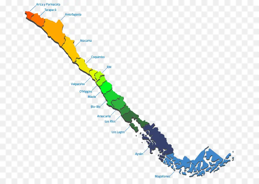 Régions Du Chili，Carte PNG