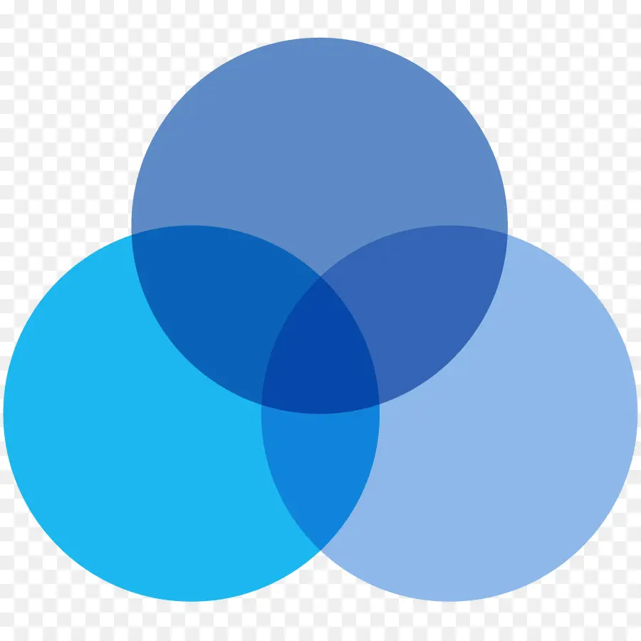 Diagramme De Venn Bleu，Cercles Qui Se Chevauchent PNG