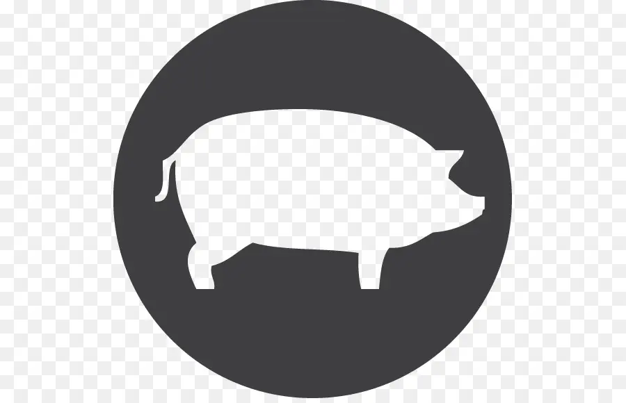 Silhouette De Cochon，Rouge PNG