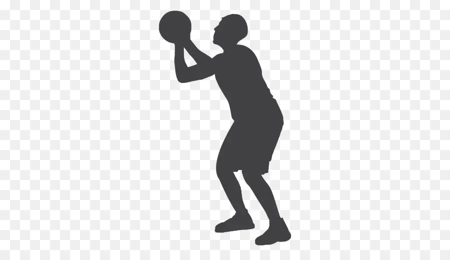 Silhouette De Joueur De Basket Ball，Sportif PNG