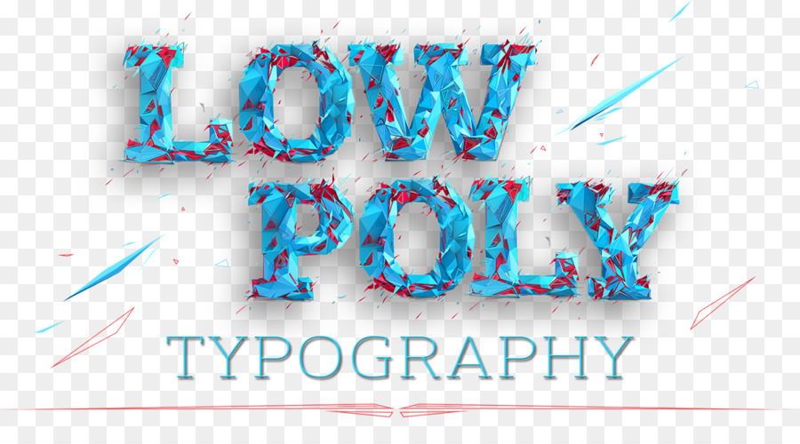 Faible Poly，La Typographie PNG