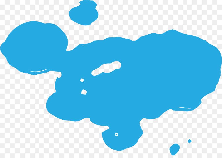 Éclaboussure De Peinture Bleue，Encre PNG