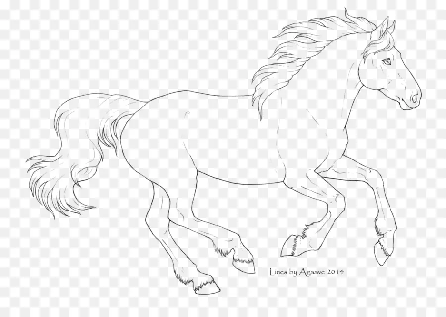 L Art En Ligne，Cheval PNG