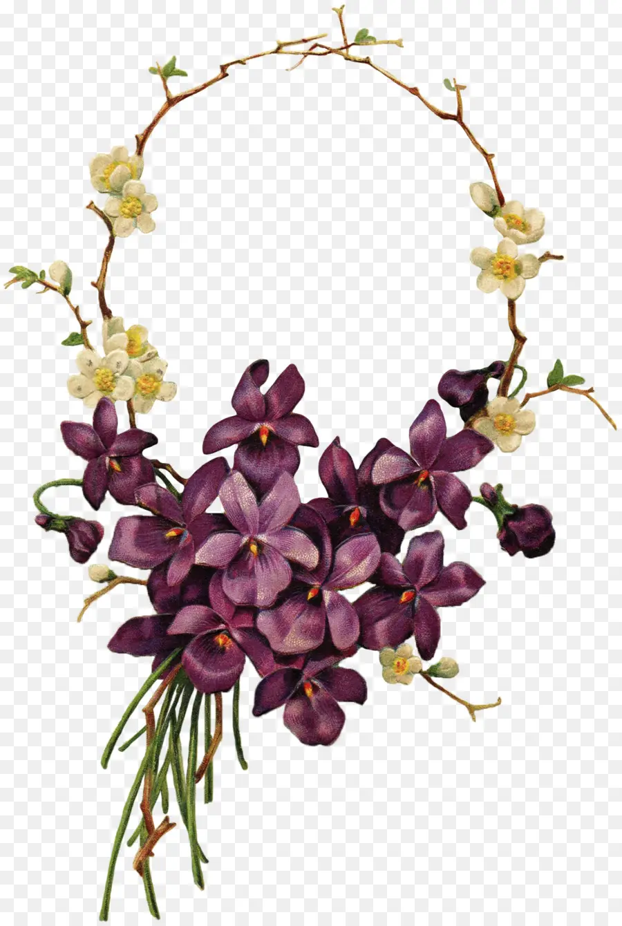 Couronne Florale，Fleurs PNG