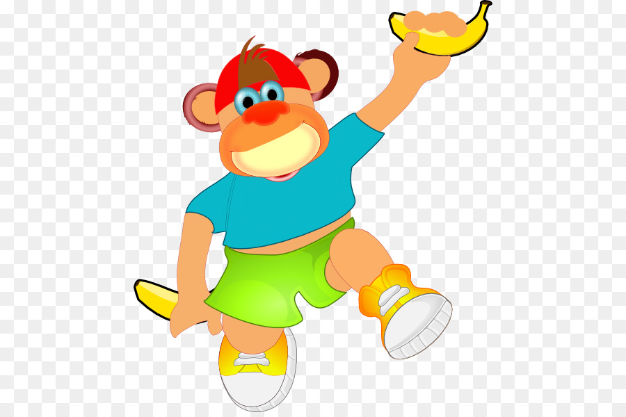 Singe，Banane PNG